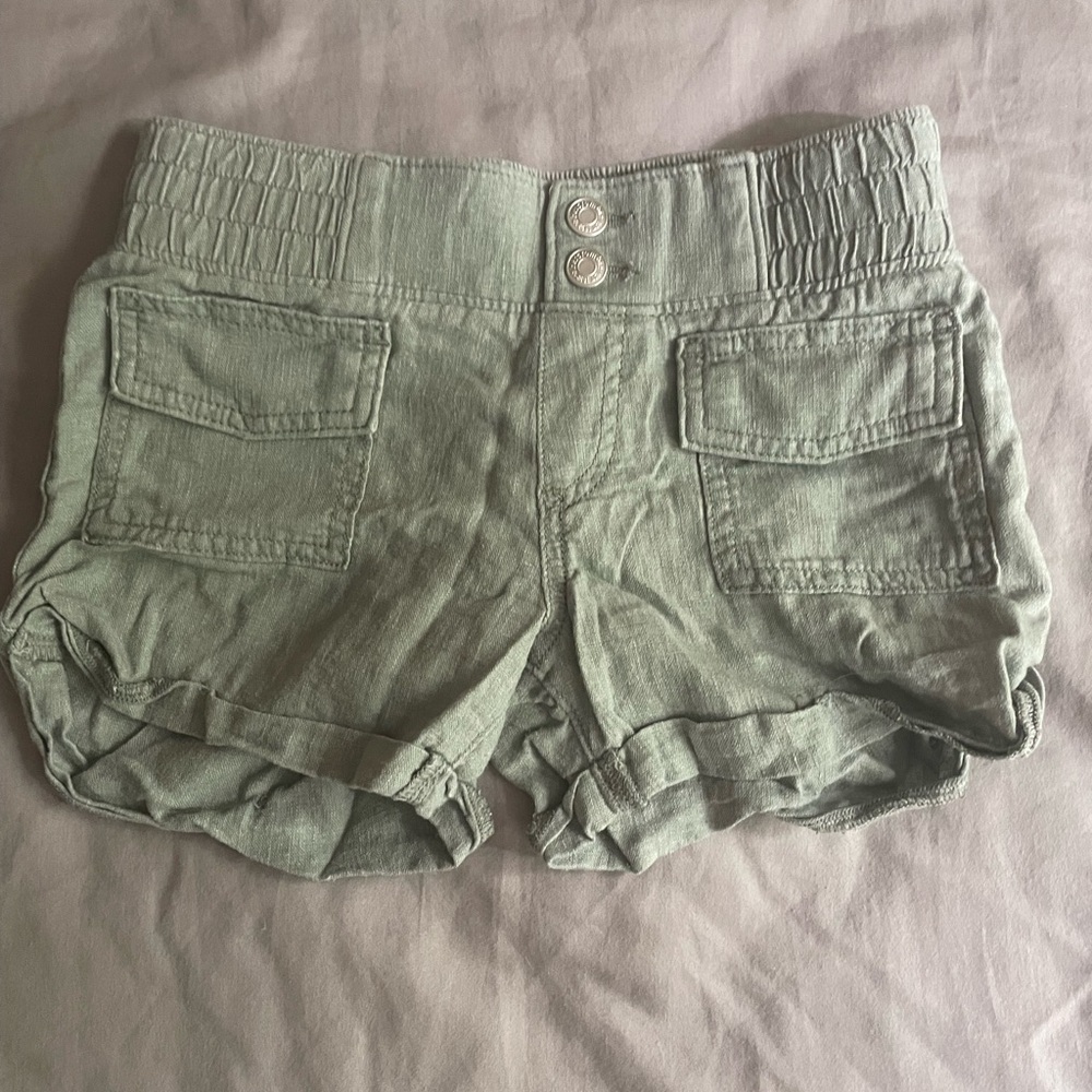 Abercrombie Kids Green Casual Shorts with Distressed Look